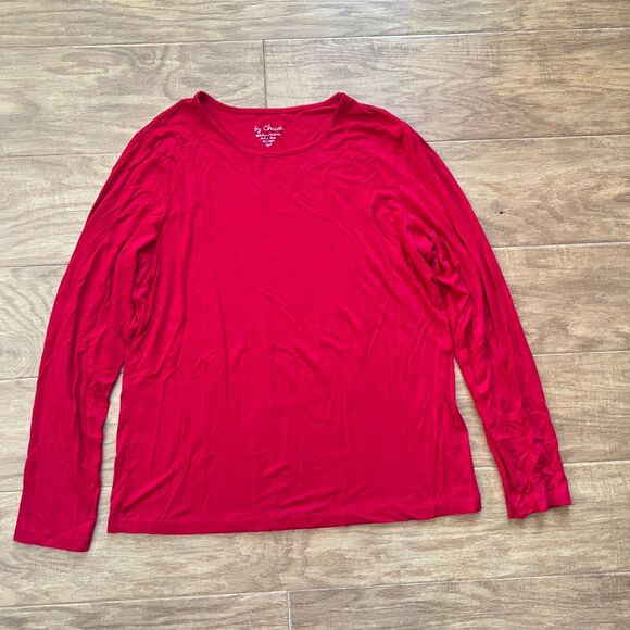 Chico's Tops - Chico's Karina Long Sleeve Tee Size 2 (L/12) Red